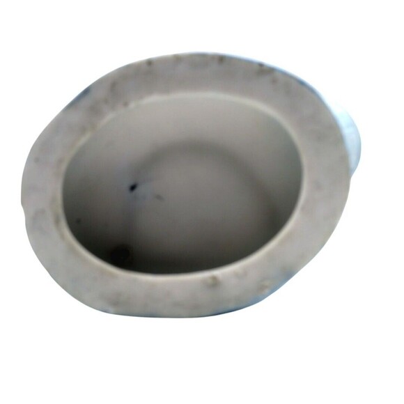 Vintage Bisque Porcelain Victorian Little Girl Blue Figurine Planter - Picture 6 of 6